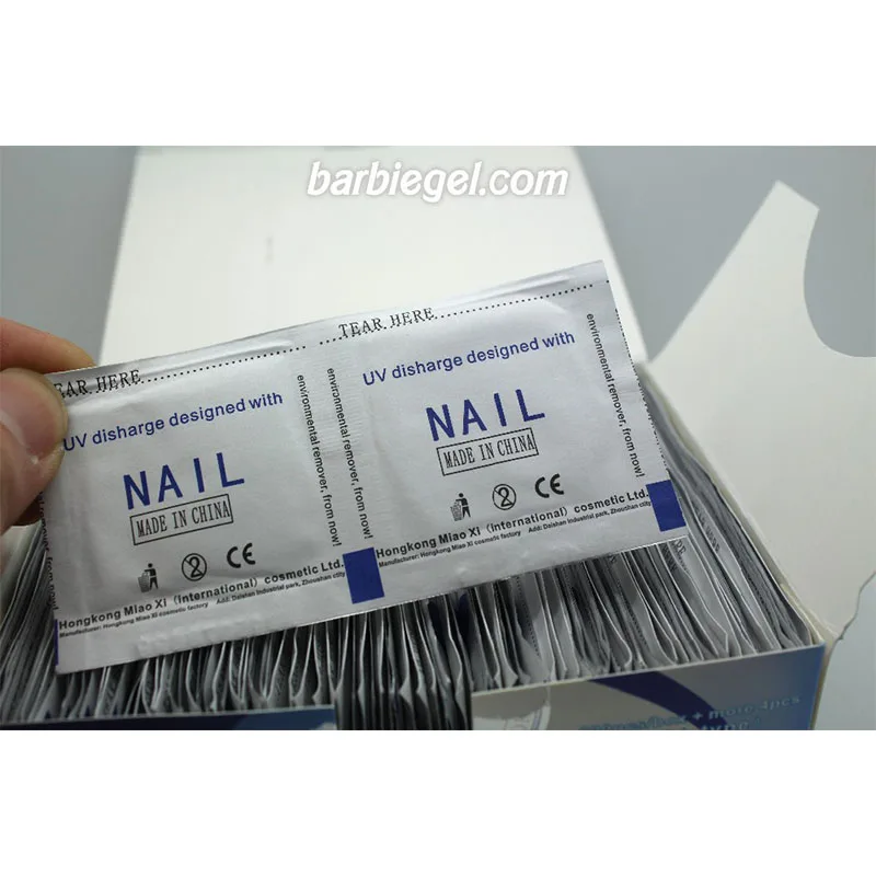 Wholesale 200pcs/Pack UV gel Nail Polish Wipes with Environmental Protection Remover Pads for UV Discharge Tool*