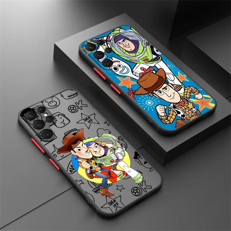 

Toy Story Buzz Lightyear Cartoon Frosted Translucent For Samsung A53 A52 A33 A32 A51 A71 A21S A13 A73 A50 A22 A12 5G Back