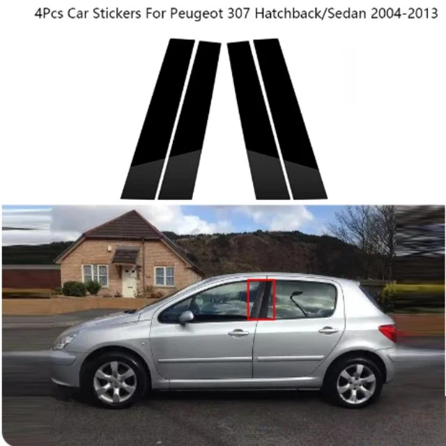 

For Peugeot 307/301/308/408/206/207/508L 2008-2024 Window Trim Covers Center Film Column B C Pillar Posts Sticker Accessories