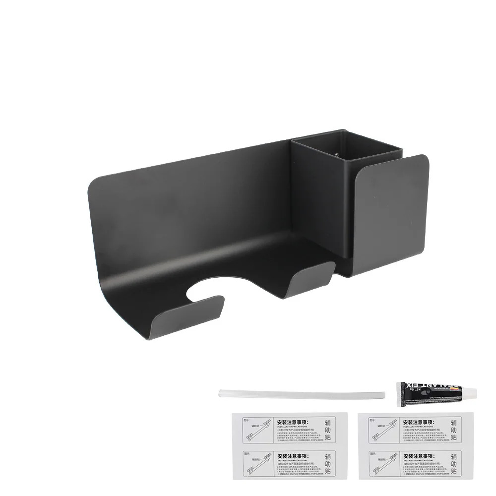 Hair Dryer Organizer Rack Storage Rack Hairdryer And Straightener Holder Multifunctional Storage Shelves Wall Mounted Aluminum