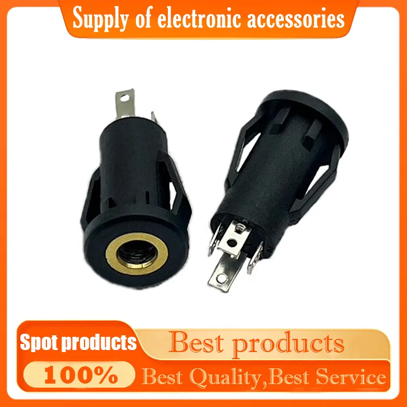 3.5mm headphone jack, PJ-392K-4P, round 10MM, metal tip, 4-channel audio-video socket