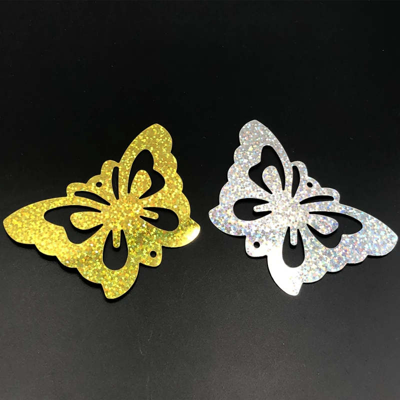 10Pcs/Bag 90x60mm Butterfly Hollow-Out Sequins PVC Paillettes Stage Wedding Curtain Sewing DIY Craft Lentejuelas Accessories