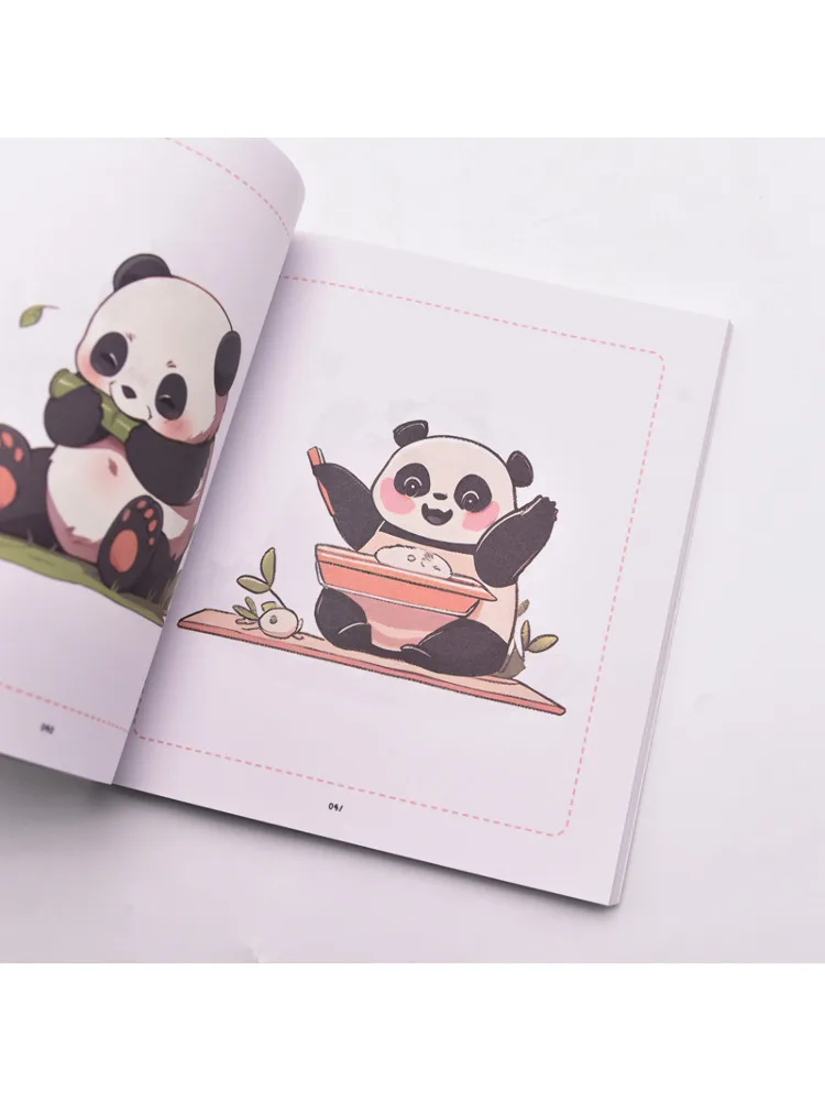 Książka-Winshare Panda Cute Collection Super Cute Hand Simple Drawing Copying Atlas