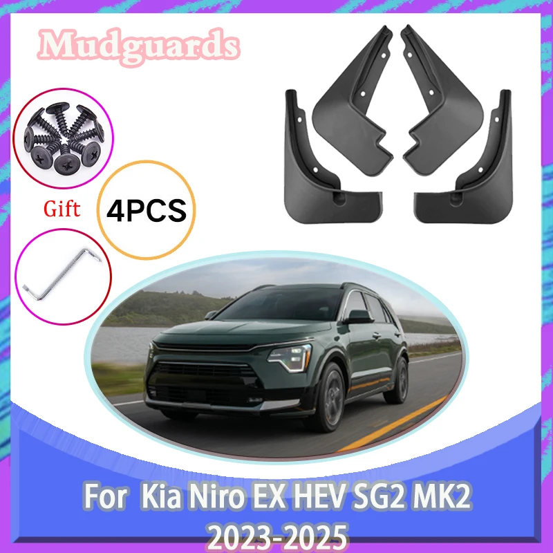 

Car Mudguards For Kia Niro EX HEV SG2 MK2 Accessories 2023-2025 2024 Mud Flaps Splash Guards Front Rear Wheel Fender Auto Tools