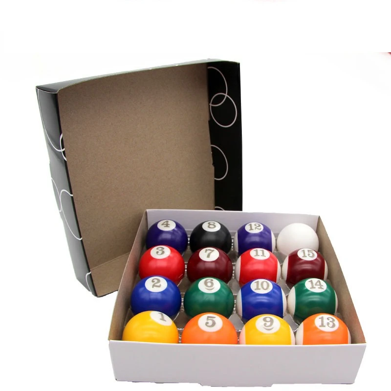 32mm Kids American Pool Balls Plastic Colored 8-Ball Billiard Balls Child-Safe Set for Home Indoor Tabletop Billiards Accessorie