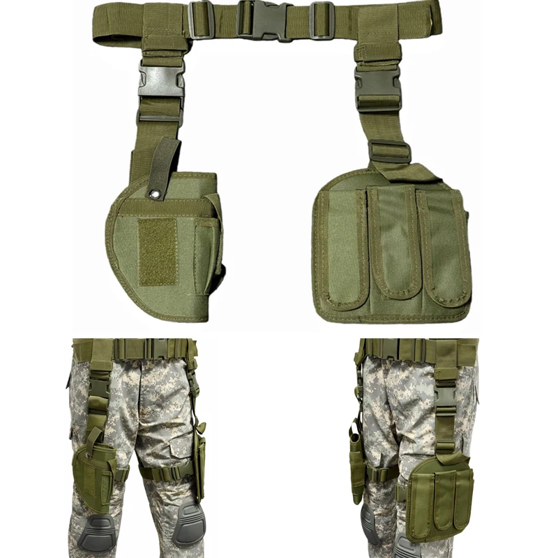 Tactical Tornado Thigh Holster For G17 M9 1911 Gun Right Hand Gun Holster with Magazine Pouch