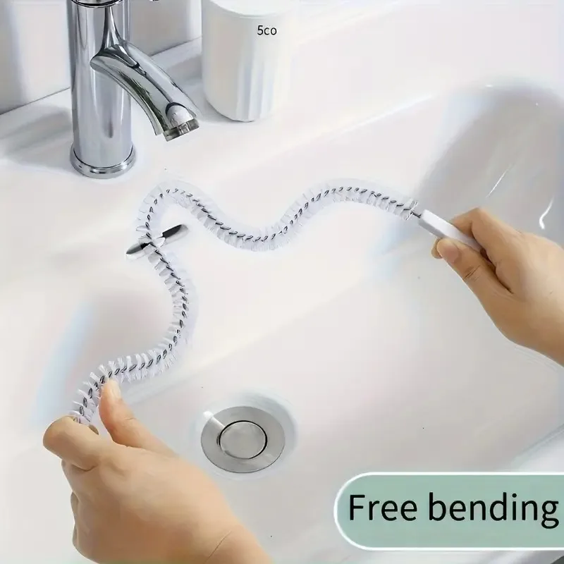 أداة تنظيف الصرف المرن - مزيل تسد الشعر القابل للانحناء لتنظيف أنابيب الحوض والدش وحوض الاستحمام وتنظيف منظف المطبخ