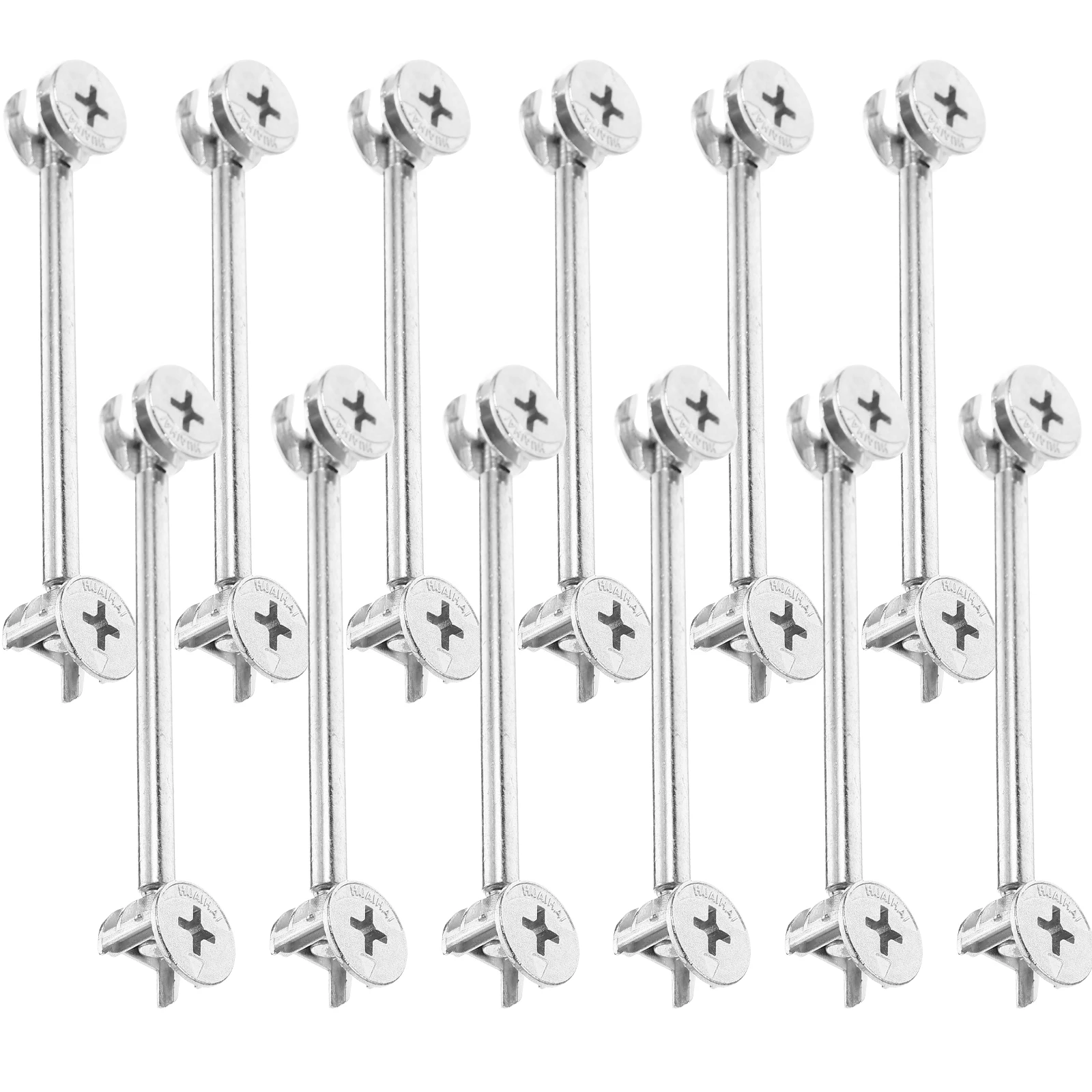 

20 set Double Ended Rod Connectors Cam Fittings Kit Easy Install Metal Connecting Dowels For Cabinet Office Furniture Storage
