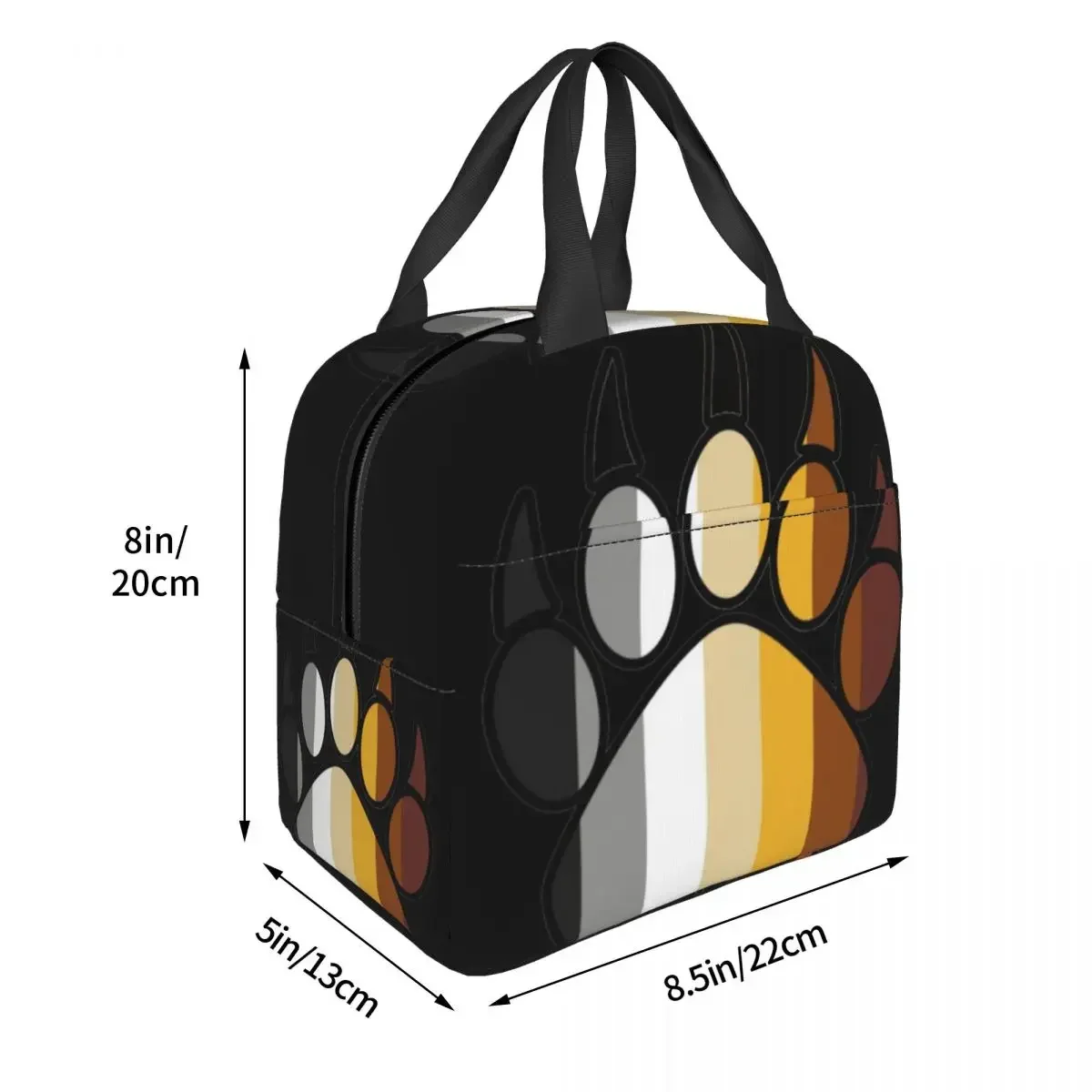 Bear Pride Paw Lunch Bag Unisex Portable Cooler Insulated Lunch Box Food Bento Box - view 4