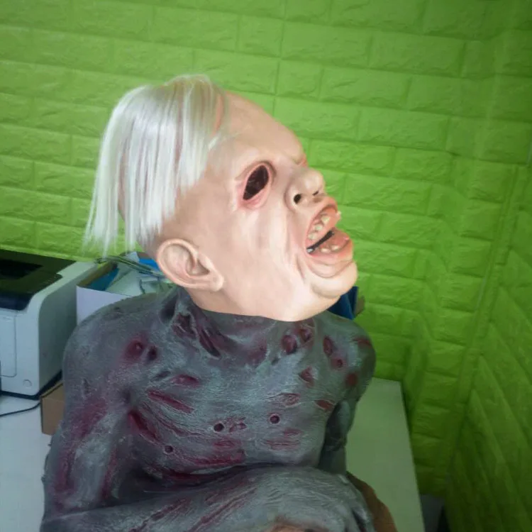 

New slanted eyed monster mask Halloween zombie mask cosplay party mask ball mask