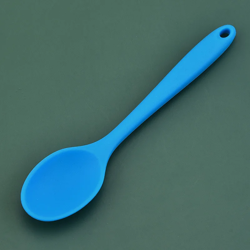 8 Colors Silicone Spoon Heat Resistant Easy To Clean Non-stick Rice Spoons High Temperature Spoon Tableware Utensil Kitchen Tool