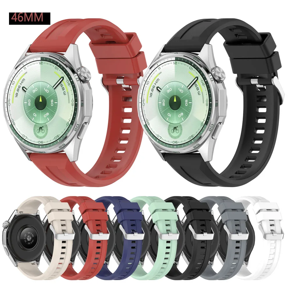 Силиконовый ремешок для часов Heroland для Huawei Watch GT6 41 мм, спортивный силиконовый гелевый браслет для часов GT6 46 мм, замена аксессуаров