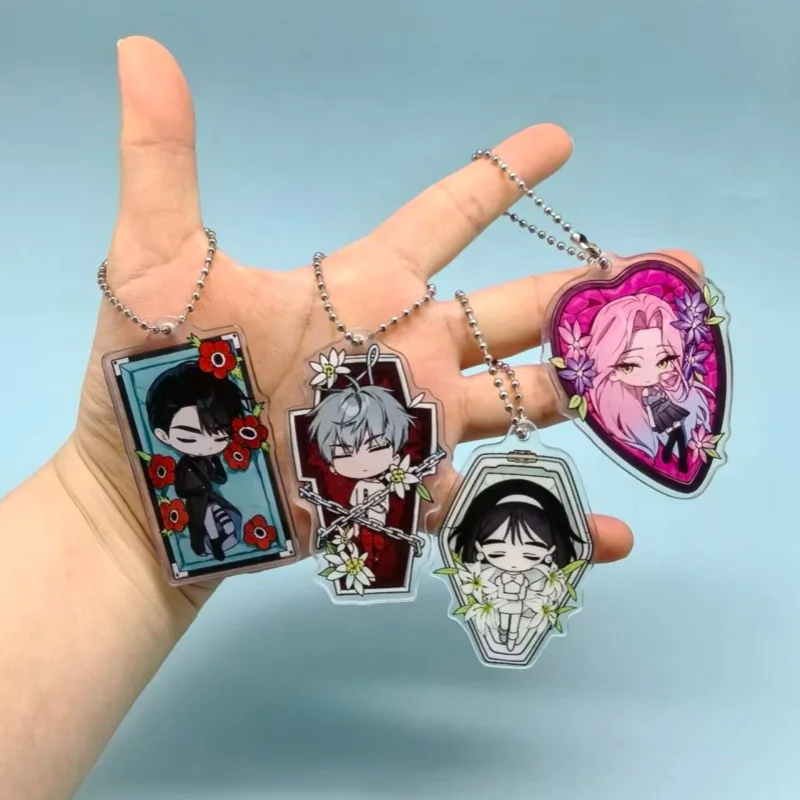 Alien Stage Mizi Sua Ivan Till Acrylic Keychain Cute Anime Character Pendant Keyring for Backpack Decor Cosplay Prop Accessories