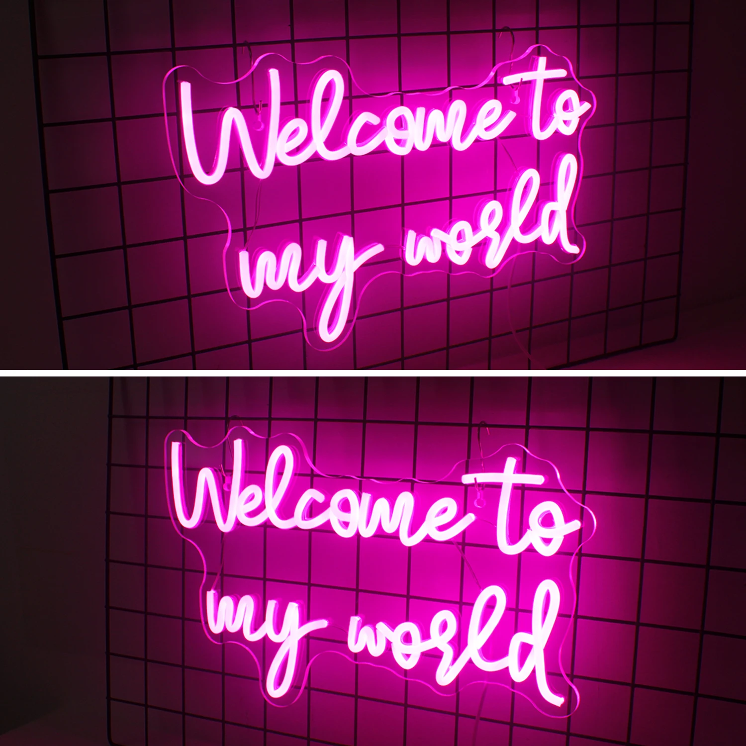 Benvenuto alle buone vibrazioni insegna al Neon benvenuto nel mio mondo luci al Neon per la camera da letto Home Bar Man Cave Ga