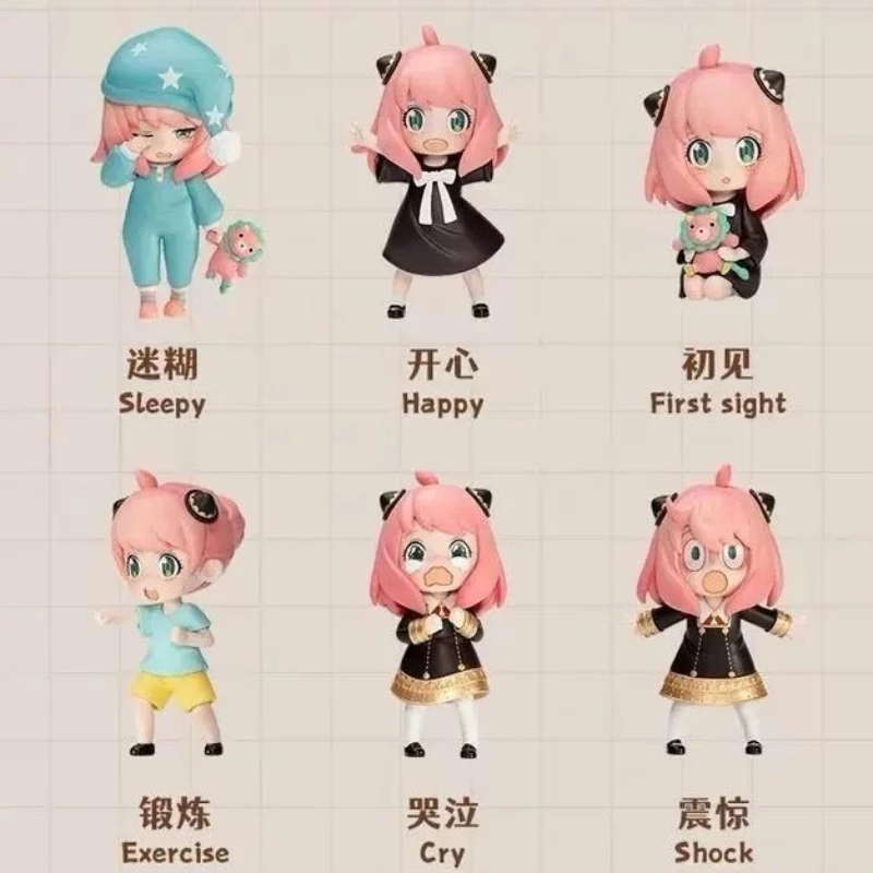 

SPY FAMILY Anya Forger Anime Cartoon Cute Doll Figurine Creative Kawaii 2D Trendy Toy Blind Box Toy Desktop Decoration Gift