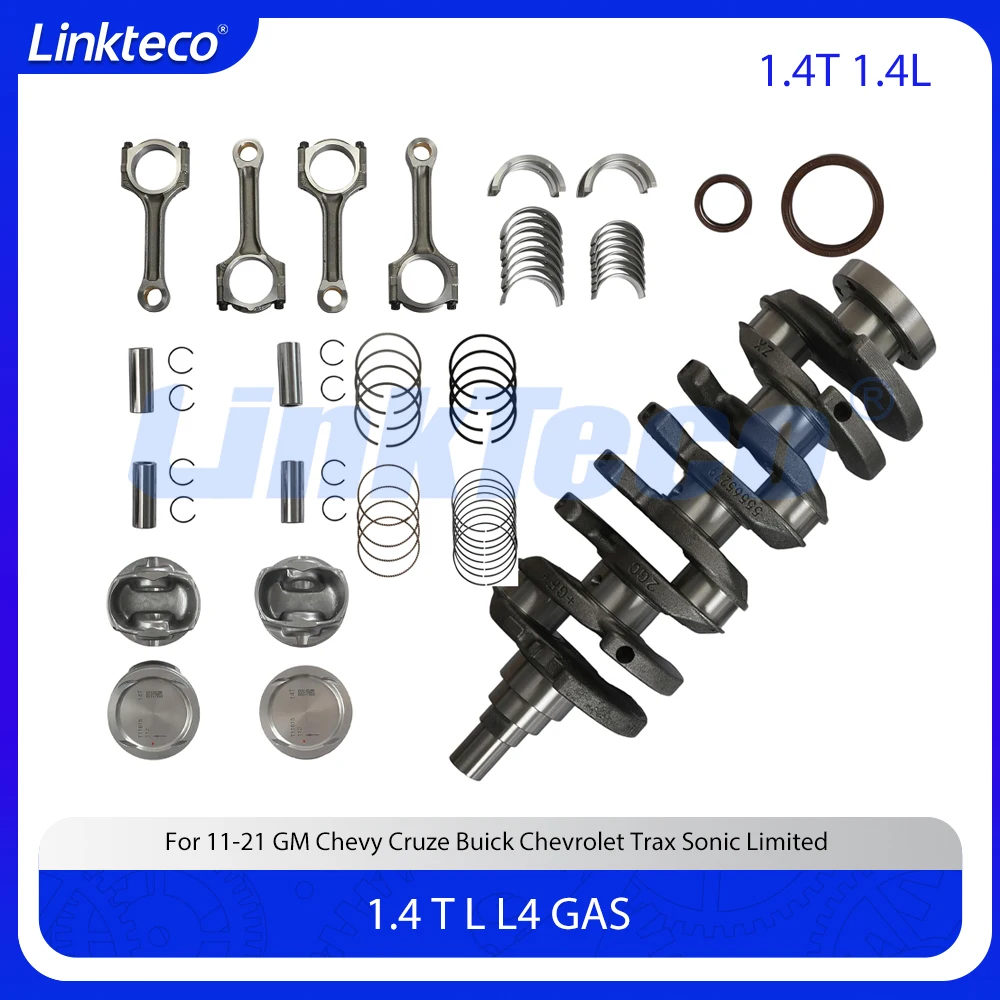 

Engine Rebuild Crankshaft Piston Kit Bearing Connecting Rods Fit 1.4L For GM Chevy Cruze Buick Chevrolet Trax Sonic Limited 1.4T