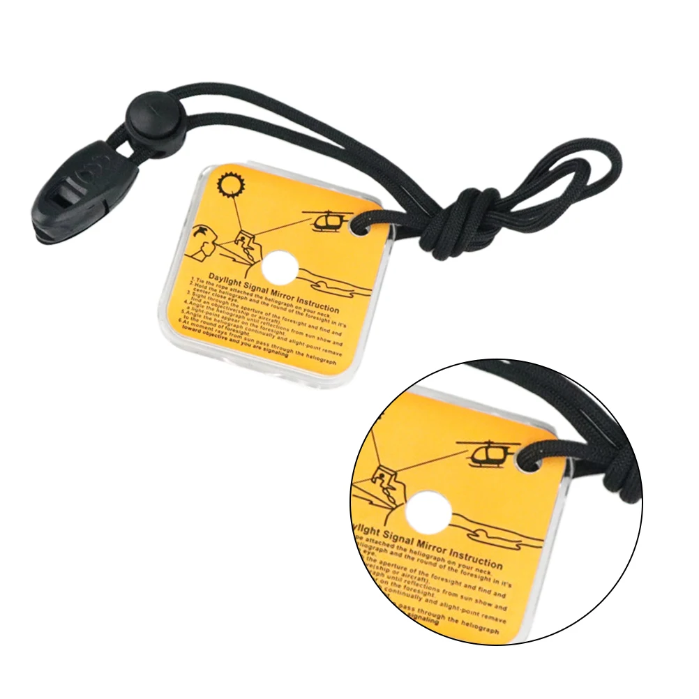 

Signal Mirror Orange Outdoor Emergency Reflective Mirror For Camping Hunting Skiing Long Distance Communication Aiming Function