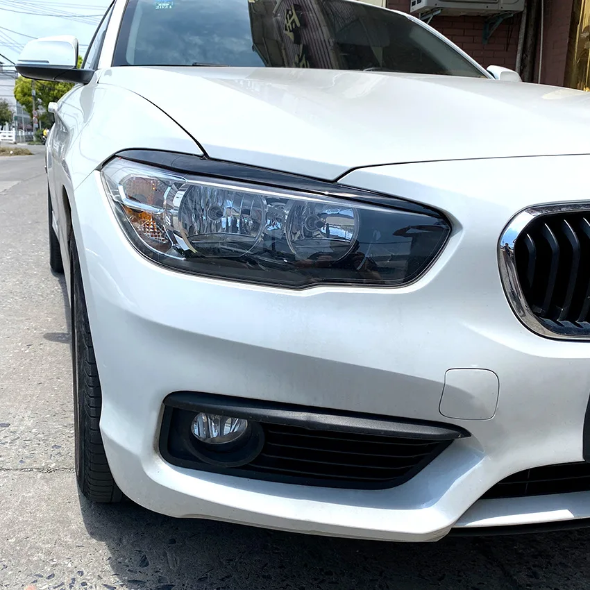 For BMW 1 Series F20 118i 120i Headlight Headlamp Brow Exterior Decoration Sticker Body Kit 2015-2019 Year