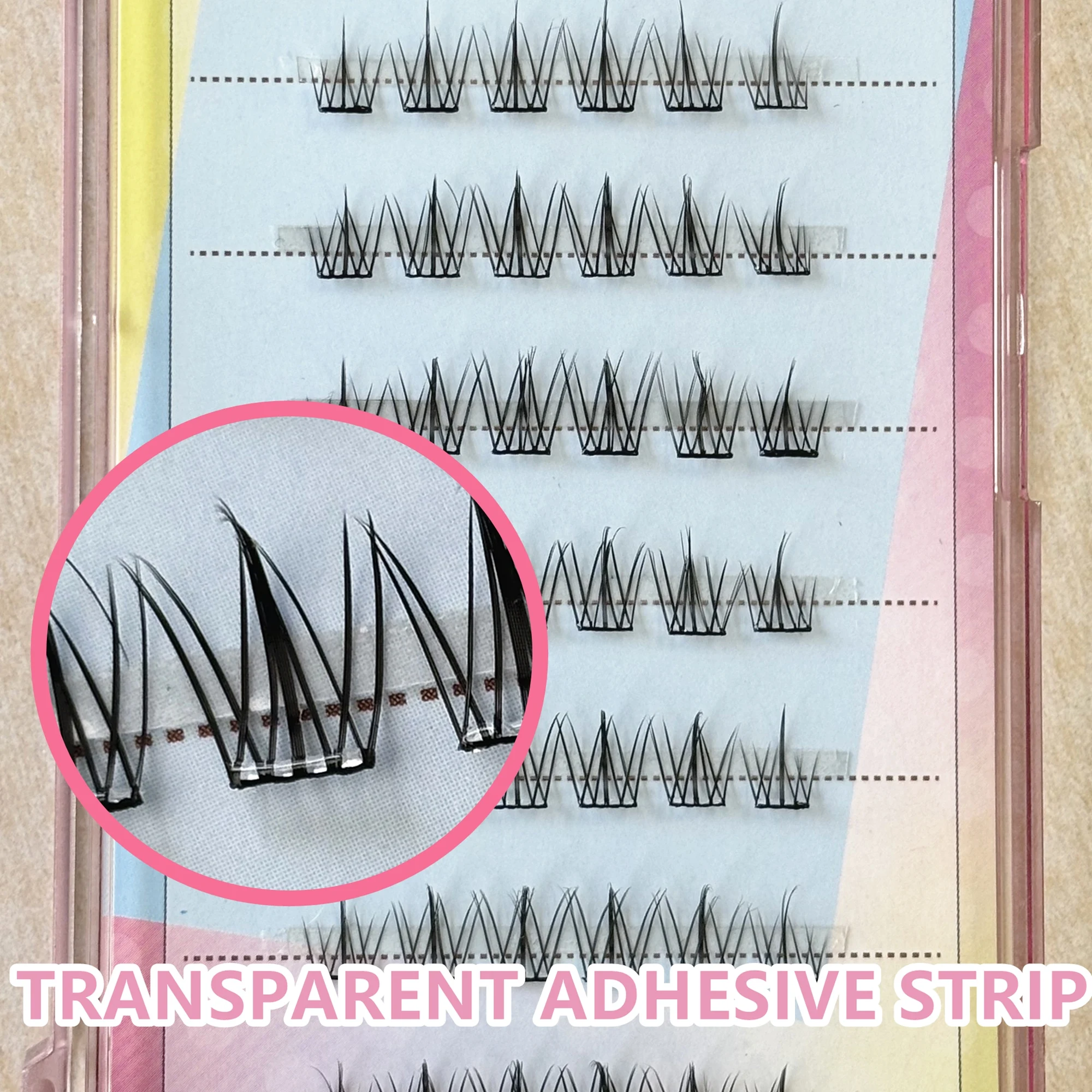 Self-adhesive Sweet Eyeslash Extension Personal Professional Makeup Individual Cluster Grafting Fake EyeLash Japanese No Glue