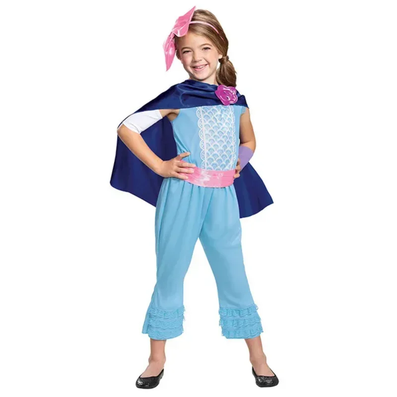 Bo Peep Costumes For Little Girl Princess Halloween Cosplay Movie Role Children Cos Dress With Cloak S M L MN3