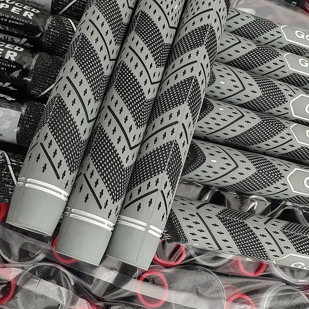 رمادي 10 قطعة/13 قطعة قياسية بالإضافة إلى 4 قبضة جولف مطاطية متوسطة الحجم غزل القطن مقابض نادي الجولف الحديد والخشب العالمي #1