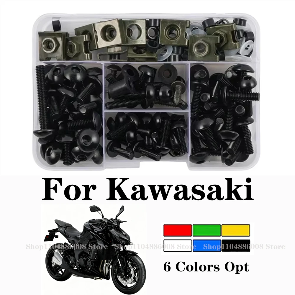 

Motorcycle Fairing Bolts Body Screws Nuts For Kawasaki Z900 Z750 Z800 Z650 Z1000 ER6N Versys 650 ZX6R ZX10R Ninja 400 300