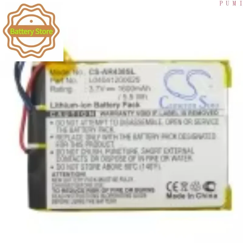 CS Replacement Battery for Archos 43 Internet Tablet,A43IT,A43IT 8GB,A43IT 16GB,8300 PN:L04041200625 1600mAh / 5.92Wh