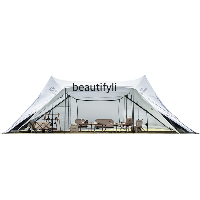 

Exquisite Camping Outdoor Large a Tower Canopy Tent Camping Windproof Rainproof and Sun Protection Sunshade