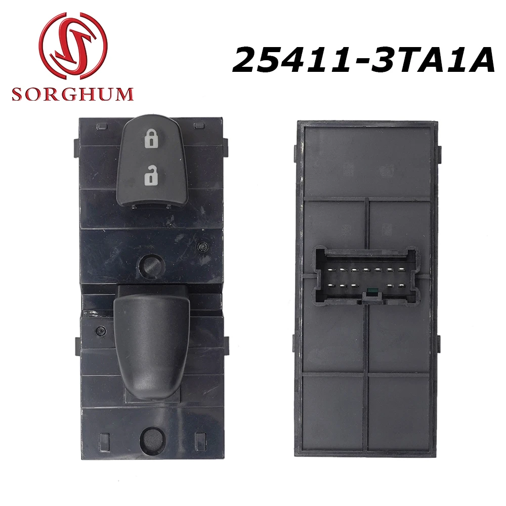 SORGHUM Front Right Power Window Control Switch 25411-3TA1A For Nissan Qashqai Altima Sylphy Tiida X-Trail 2013-2018 254113TA1A