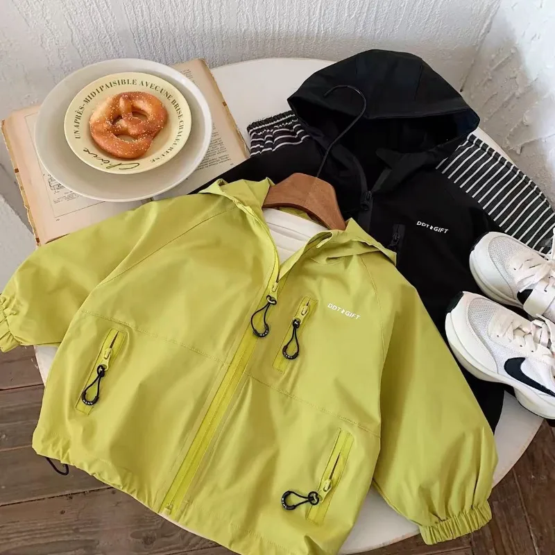 Bellbell 2026 Autumn Children Boys Windbreaker Jacket Ins 2-10Yrs Kids Boys Outerwear Coats Loose Zipper Infaant Babys Boys Coat