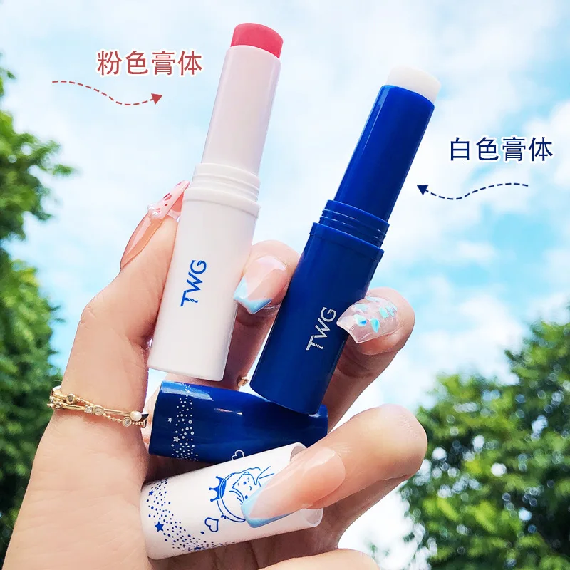 TWG カップル リップバーム ギフトセット - 2個入り ワセリンベースの保湿＆カラーチェンジスティック、ロマンチックで実用的