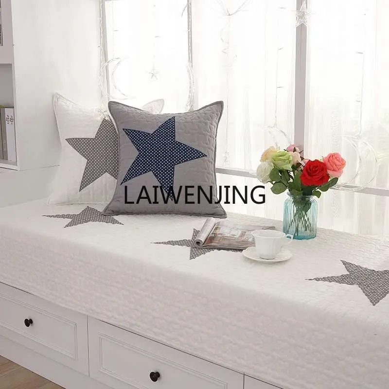 cotton four-season bay window mat fabric tatami pure cotton bay window blanket non-slip mat machine washable