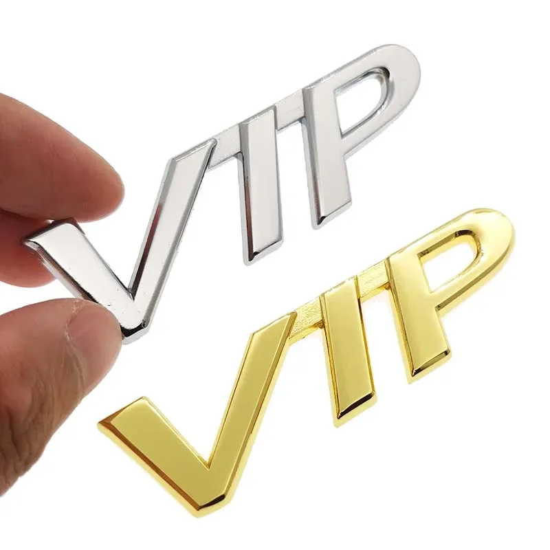 1pcs Car 3D Metal VIP Emblem Badge Decal Car Sticker for Teana Peugeot Bmw KIA MAZDA TOYOTA HONDA Car Side Decoration
