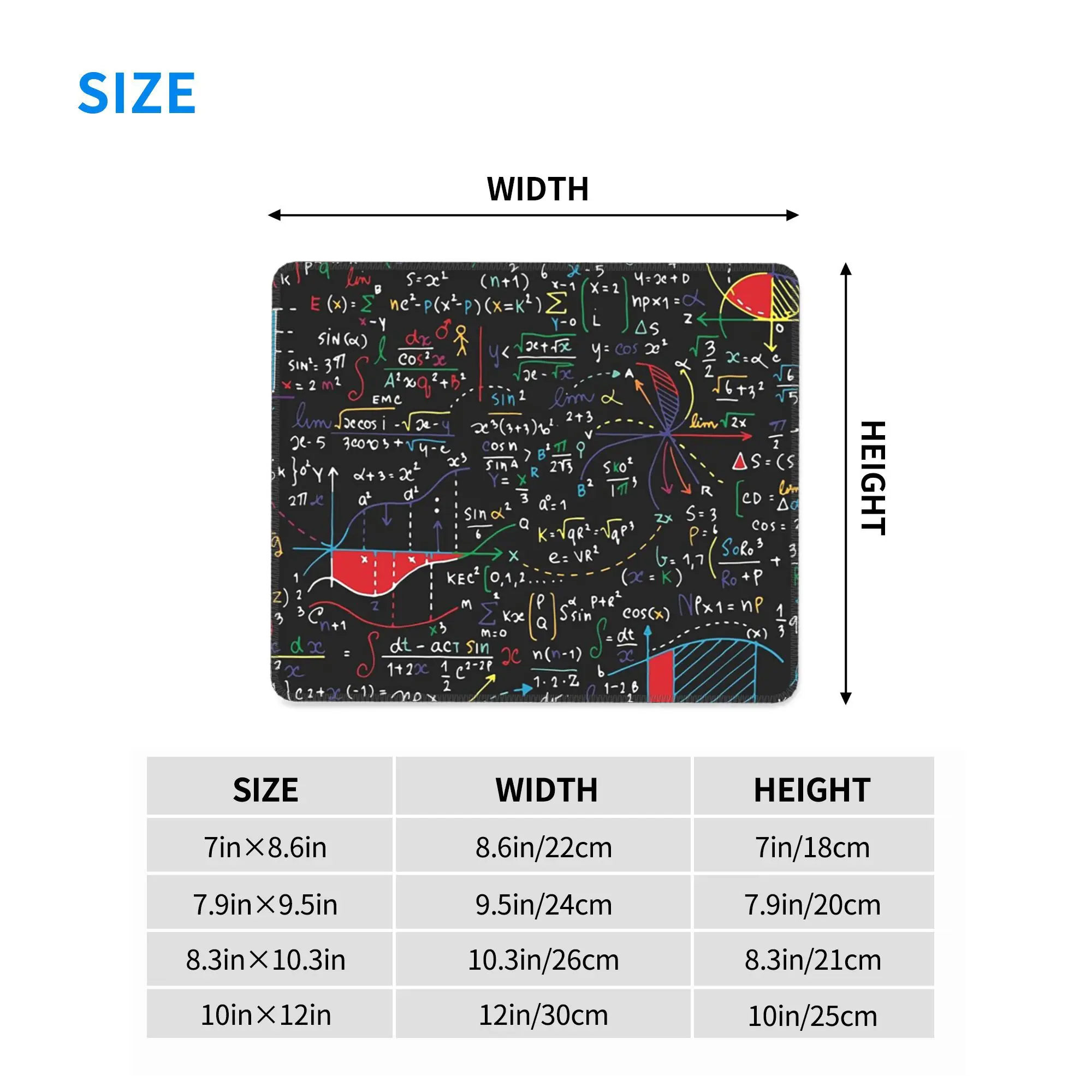 Amazing World Of Mathematics Mouse Pad Computer Keyboard Mouse Mat Gamer PC Laptop Desk Mat Office Accessories Table Mats