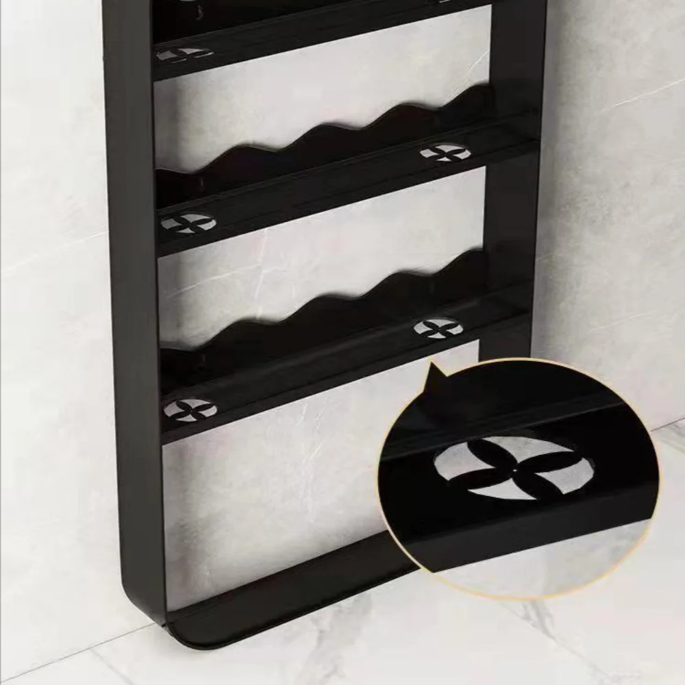 Wall Mounted Shelves Organizer Kitchen Storage Shelf Punch-Free Bathroom Toiletrie Shelf Multi Story Toiletries Cosmetic Shelves