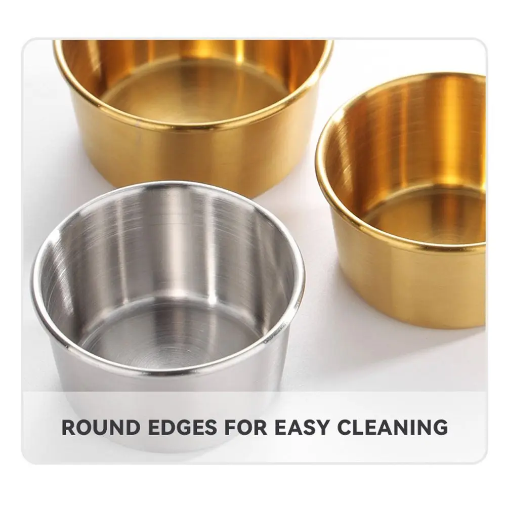 Multifunctional Stainless Steel Seasoning Dishes Condiment/Sauce Mustard/Salad/Tomato Sauce Sauce Dish Dipping Bowl