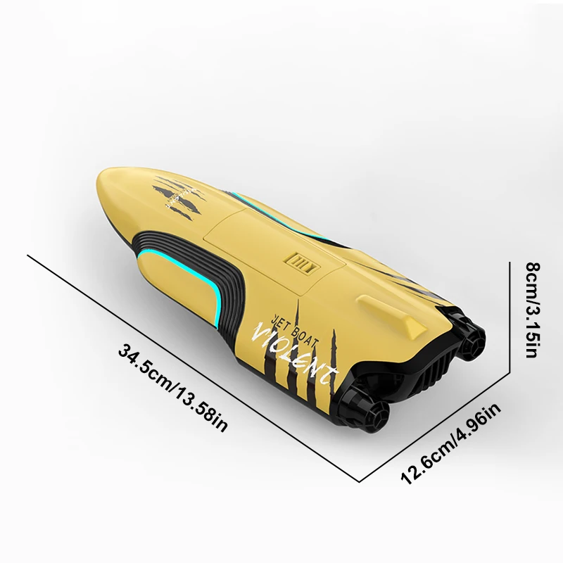 S2 RC قارب عالي السرعة LED 30 كيلومتر/ساعة التحكم عن بعد التوأم Turbojet قارب سريع Capsize إعادة تعيين المياه الاطفال اللعب متعددة اللاعبين تنافسية