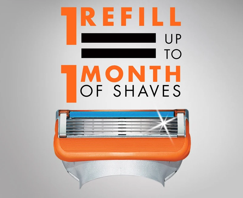 Gillette Fusion 5 Razor 5-Layer Blades Shaving Machine for Men Sharp Blades Men's Shaving Razor