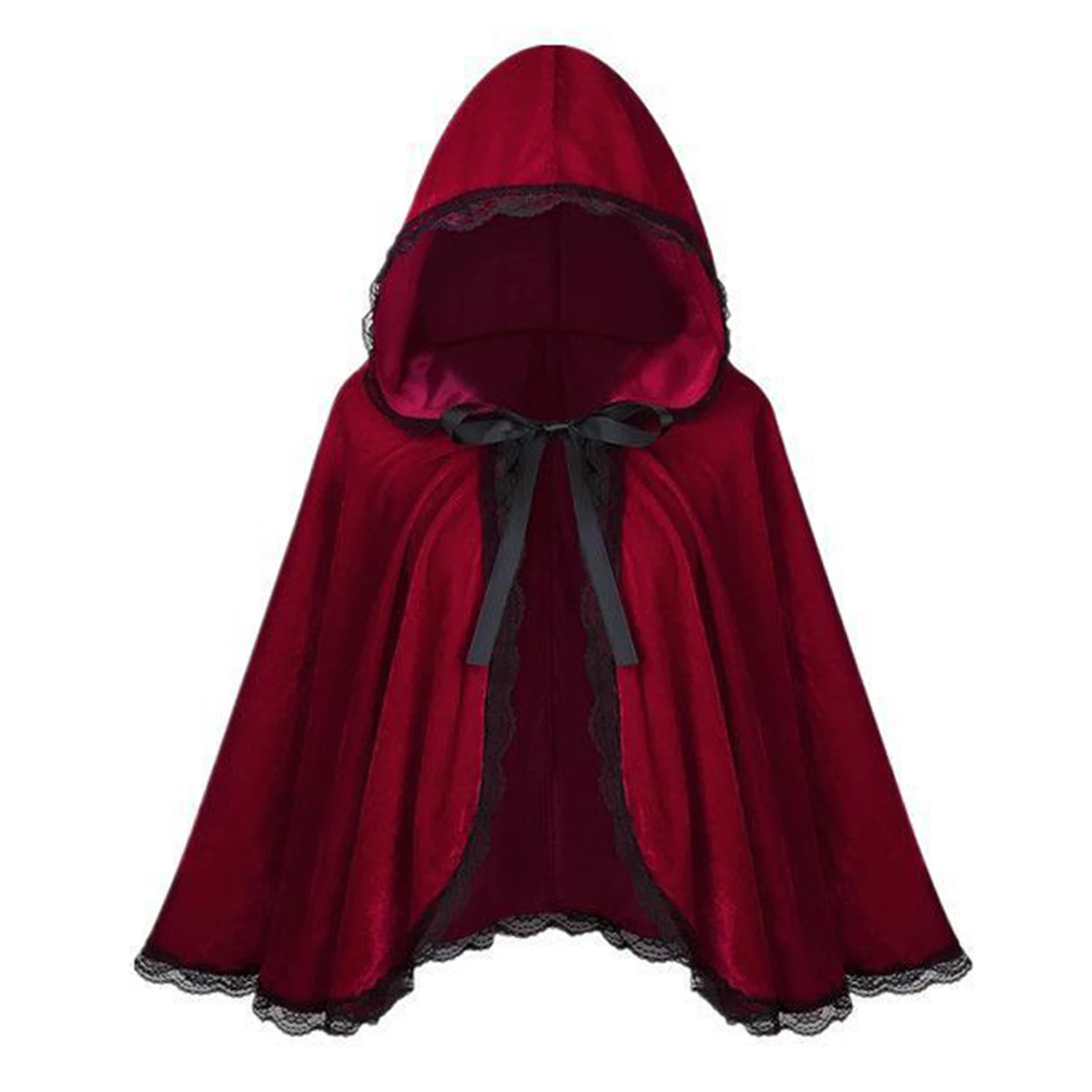 Elegant Lace Hood Short Cloak - Cosplay, Bride Performances(60CM)