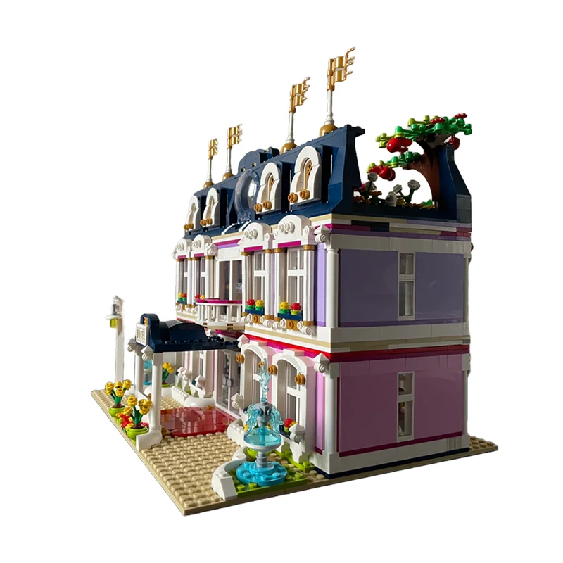 2064 stücke MOC Die Grand Hotel Modulare Alternative Freund Modell Gebäude Spielzeug Blöcke Montieren DIY Kreative Idee Weihnachten Geschenk Kinder