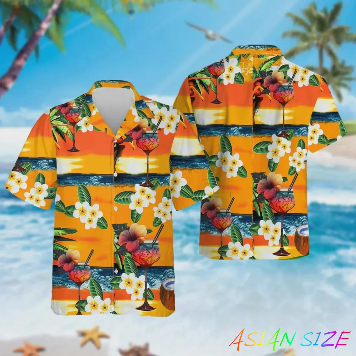 

Hawaiian Plant Casual Shirt Men Vacation Daily Tops Pattern 3D Cocktails Beverages Print Fashion Shirts Y2k Tops Unisex Blouses