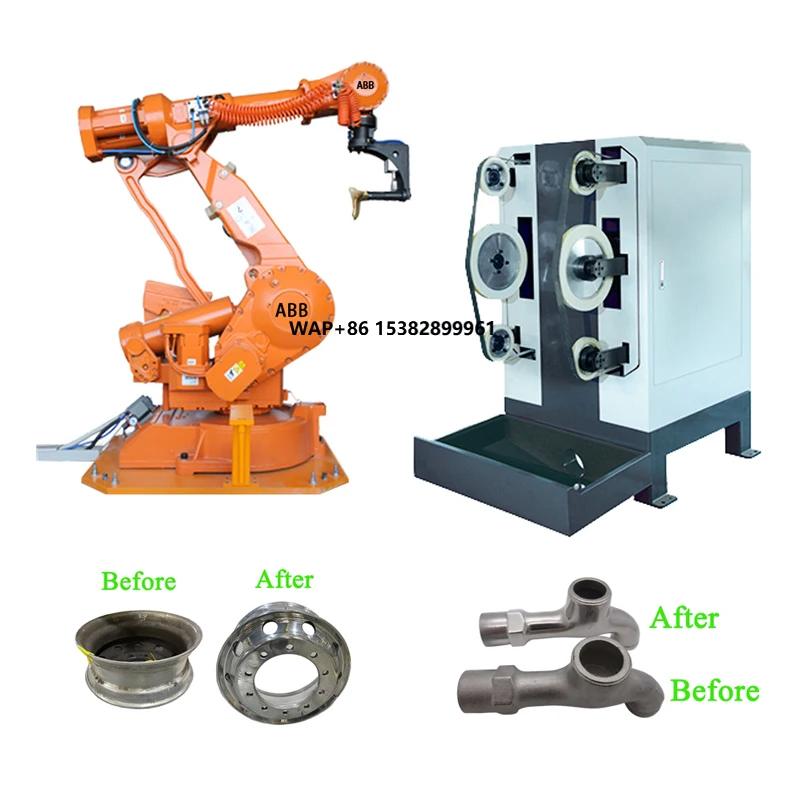 Automatic Motorcycle Engine Grinding Machine Aluminum Rims Axle Car Workpieces Robotic Deburring Polishing Finishing Machine