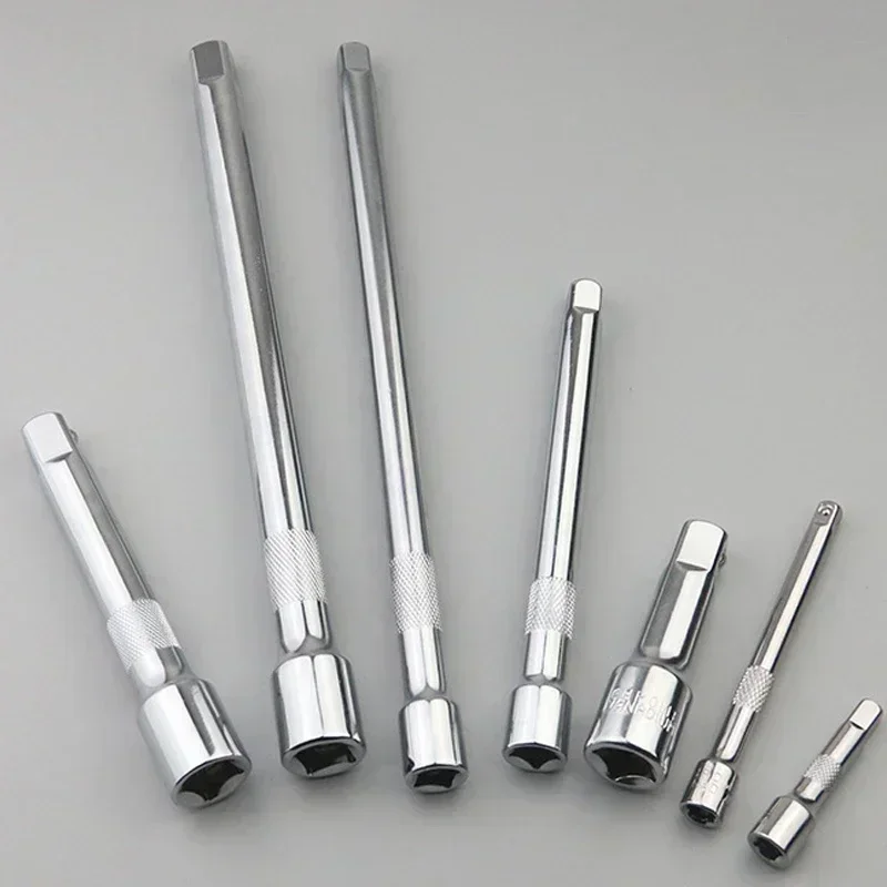 50/75/100mm Socket Ratchet Wrench Chromium-vanadium Steel Extension Long Bar Steering Sleeve Connecting Rod Accessories Tools