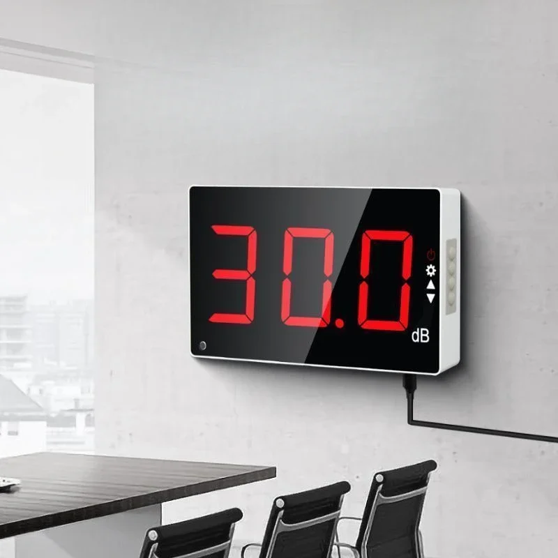 Noise alarm, instrument high-precision decibel display wall-mounted, noise detection alarm sound level meter