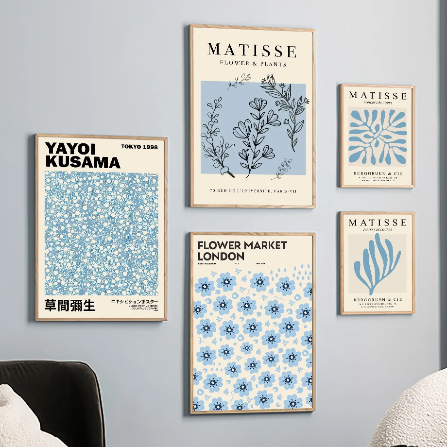 Matisse Flower Market Yayoi Kusama Abstract Posters And Prints Wall Art Canvas Painting Hotel Bar Pictures For Living Room Decor