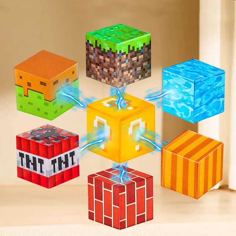300Pcs Bausteine Magnet Spielzeug Mine DIY Spiel Szene Zusammengesetzt Magnetische Block Bausteine Kinder Puzzle Modell Geschenk