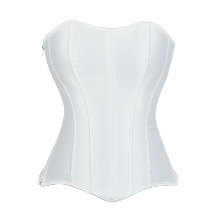 

Сексуальные корсеты, бюстье для женщин, корсет с завышенной талией, топ, атласная молния, корсет, формирователь, готический Korsett, черный