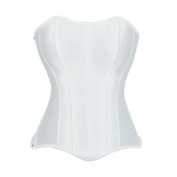 Sexy Corsets Bustiers for Women Overbust Corset Top Corselet Satin up Zipper Corsetto Shaper Gothic Korsett Black