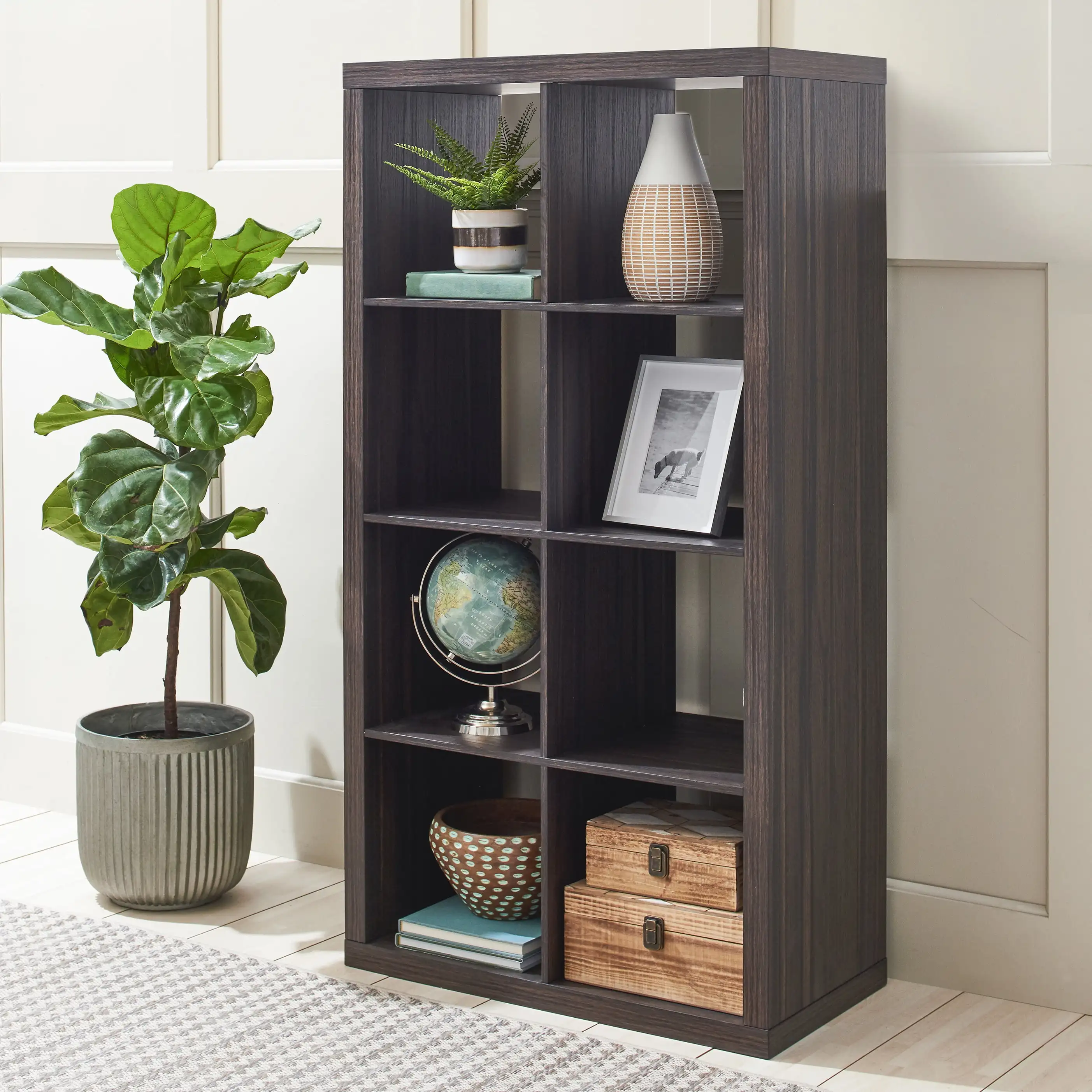 8-Cube Storage Organizer, Tobacco Oak