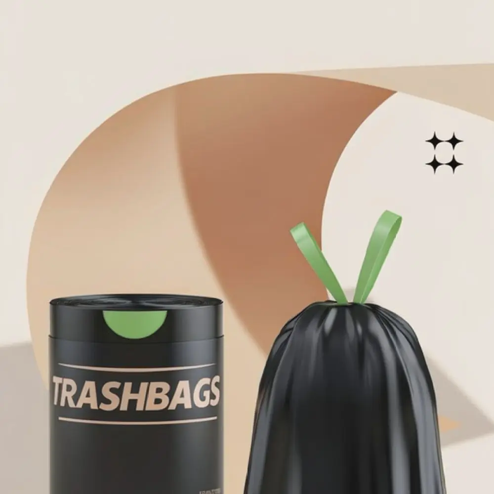 Strong Thickened Garbage Bags Drawstring Seal Trash Liners Portable Kitchen Waste Management For Okiss Household Storage